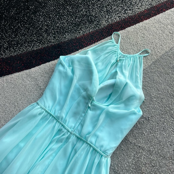 Morilee Madeline Gardner Mint Chiffon Zipper Back Evening Gown - Picture 6 of 7